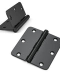 24 Pack Matte Black Door Hinges 3.5 Inch By 3.5 Inch Interior Door Hinges With One Quarter Inch Radius Corners