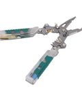 Get 8.8 Inch Folding Wire Stripper Pliers With Built-in Voltage Tester And Screwdriver shown with steel jaws and ergonomic handles.
