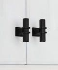 10 Pack Matte Black Cabinet Knobs For Cabinets And Drawers 50mm Length 30mm Height 20mm Base Stainless Steel Square Tube T Bar Kitchen Hardware Easy Install Durable Dresser Knob Pulls For Kitchen Makeover on white cabinet doors