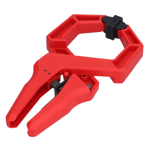 Heavy Duty One Hand Spring Clamp For Woodworking And Carpentry Shop Projects Quick Release with ABS plastic body and jaw grip.