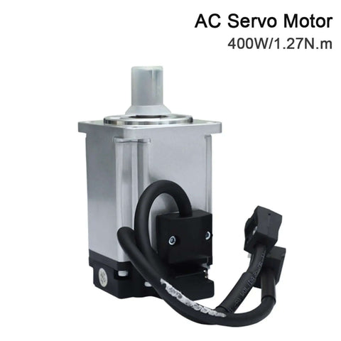 Beefy 400W AC Servo Motor 60ST M01330 3000RPM 220V With Brake, visible side view, for CNC machines and robotic systems.