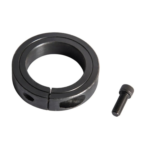 One And Three Quarters Inch Bore Single Split Shaft Collar With Outer Diameter Two And Three Quarters Inches And Eleven Sixteenths Inch Wide Beefy Carbon Steel Two Pack For Secure Shaft Alignment And No Slippage.