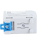 Adjustable 0-60 C Mechanical Thermostat With Normally Closed Switch For Heaters Fans And Control Circuits Rotary Dial Temperature Control For Precise Activation Trigger Easy Dial Setup Auto Shutoff And Safe Startup, white DIN rail mount