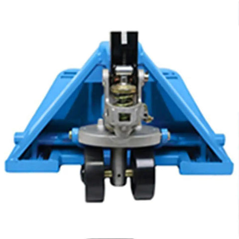 Heavy Duty Low Profile Hand Pallet Jack Featuring Smooth Polyurethane Wheels For No Sweat Loading And Unloading Palletized Freight In Warehouses Or Retail Stores Crushes Four Thousand Four Hundred Pound Loads Without Breaking A Sweat