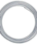 Coiled 316L stainless steel brake line tubing, 1/4 in (6.35 mm) diameter, 25 ft, marine grade