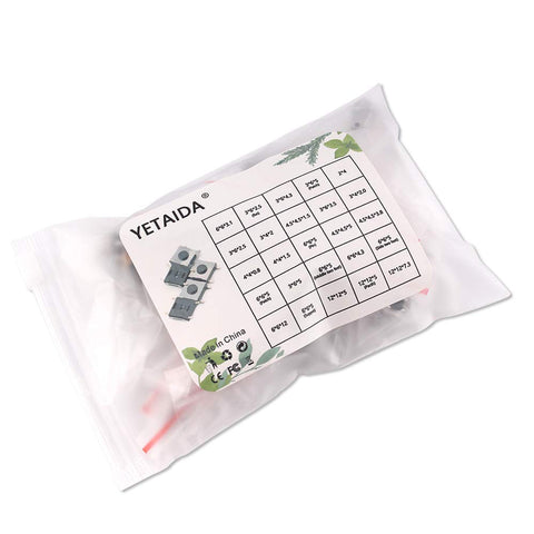 Packaging of 125 Piece Tactile Switch Kit With 25 Value Micro Momentary Push Button Switches for SMD and DIP use