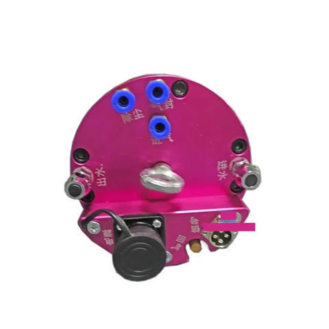 No Nonsense BT30 Taper Spindle Motor For CNC Milling And Engraving Up to 18000 RPM shown from the back with multiple ports.