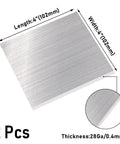 304 Stainless Steel Sheet 28 Gauge 0.02 Inch Thick By 4 Inch Wide 4 Inch Long Brushed Finish Metal Strip Plate For Industry Machinery DIY Projects And Home Decor 2 Pcs