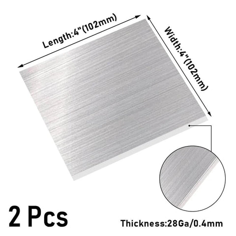 304 Stainless Steel Sheet 28 Gauge 0.02 Inch Thick By 4 Inch Wide 4 Inch Long Brushed Finish Metal Strip Plate For Industry Machinery DIY Projects And Home Decor 2 Pcs