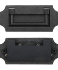 Hidden Ring Pull Drawer Handle Set 2 Pcs Zinc Alloy Flush Mount Cabinet Handles With 82mm Hole Spacing 100x45mm Black