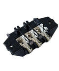 OEM Dryer Terminal Block Assembly For DV448AEP XAA Models 2-inch long replacement part in black plastic with connectors
