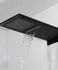 Total Game Changer In Wall Concealed Waterfall Shower System Solid Lead Free Copper Matte Black Vacuum Plated Finish stream.