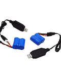 2 Pack 7.4V 600mAh Li Ion RC Boat Battery With XH3P Plug For H100 H102 H106 H108 T1 T02 RC Boats Plus Cable