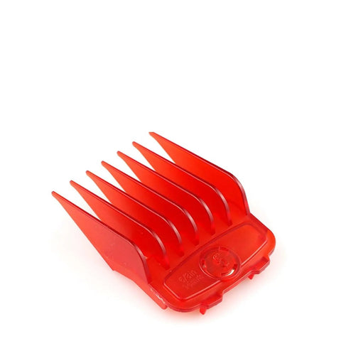 Red clip from 10 Piece Clip Guide Set For Electric Clippers Magnetic Guards Pro Haircut Combs For Barbershop And Home Use Adjustable Length Tips