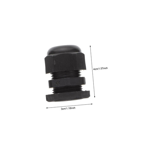 Black component from 100 Piece Cable Connectors And Glands Kit Made From PP Material For DIY Friendly Setup Waterproof Wire Glands Joints.