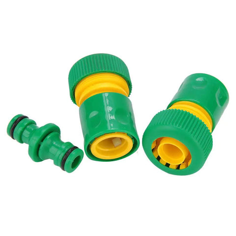 Quick Release Garden Hose Repair Kit With Durable Brass Connectors And Heavy Duty 3 Piece Set For Easy Home And Gardening Hoses Fix Job, 3 fittings