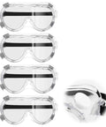 Anti-Fog Safety Goggles With Clear Lens For Industrial And Workshop Use, Scratch-Resistant Protective Eyewear in a 4-pack bundle