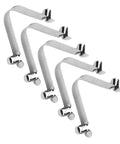 5 Pack Stainless Steel V Shaped Pool Pole Clips With Easy Push Button Snap Attachments For Secure Net Installation And Durable Connection