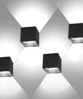 4-pack 20W LED Sconce Up And Down Exterior Lighting For Porch Patio Hardwired No Photocells IP65 Waterproof, cool white 6000K