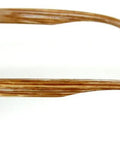 Side view of Top Tier Faux Wood Bifocal Reading Sunglasses With Plus 1.50 Power and full sun blocking spring hinge frames.