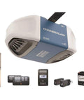 Smart Garage Door Opener With Emergency Battery Backup And Slick Smartphone Sync Featuring Ultra Quiet Belt Drive Kickass Lifting Power for smooth residential entry.