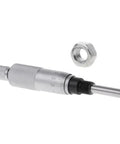 Upgraded Precision Micrometer Round Needle Type Thread Micrometer For Head Measurement 0-25mm, silver metal tool with nut