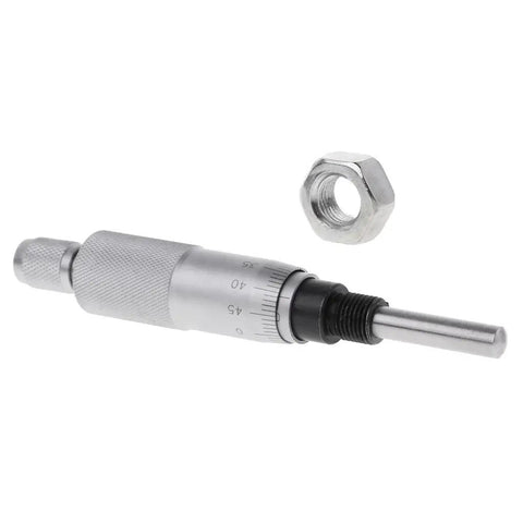 Upgraded Precision Micrometer Round Needle Type Thread Micrometer For Head Measurement 0-25mm, silver metal tool with nut