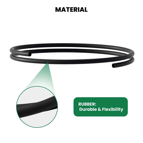 Watflow gas manifold pressure test hose kit, 2x40in black rubber hoses with 1/8 in NPT brass fittings