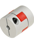Flexible Shaft Coupling 20mm OD, 25mm Length, 6 To 8mm Bore, Aluminum Anodized Hub, High Precision H7 Tolerance, CNC Robotics