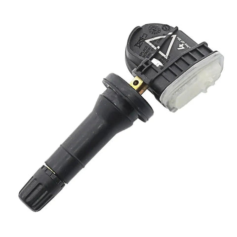 Direct Drop In Tpms Tire Pressure Sensor For Chevy Bolt Ev And Volt 2017 To 2020, black plastic with rubber valve stem design.