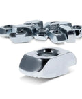 Close-up of Drop In T Nut With Quarter Twenty Thread For Aluminum Extrusion Hardware Fits 40 Series 1515 1530 And 40mm Profiles Steel With Zinc Finish 10 Pack Built Tough For Sturdy Mounts