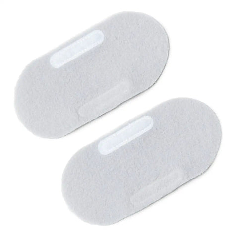 All In One Accessory Kit For Nasal And Pillow Masks With Elbow Head Strap And Soft Wraps One Size Fits All For A Quieter, Cozier Sleep Experience All Night. White soft wraps shown in two pieces