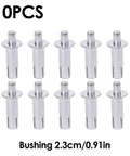 10pcs Hammer Drive Expansion Rivet Aluminum Alloy Nail Head Screws 6.4x23mm Durable Knock Type Fasteners displayed in a row