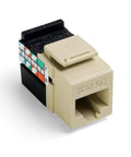 GigaMax 5E QuickPort Cat 5E Connector Kit 25 Pack Ivory 5G108BI5 ETL Tested High Impact UTP Jack angled view