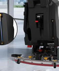 Back view of 20 Inch Walk Behind Floor Scrubber With Brush And Lithium Battery, 5 Hour Run Time, 13 Gallon Capacity, cleaning machine