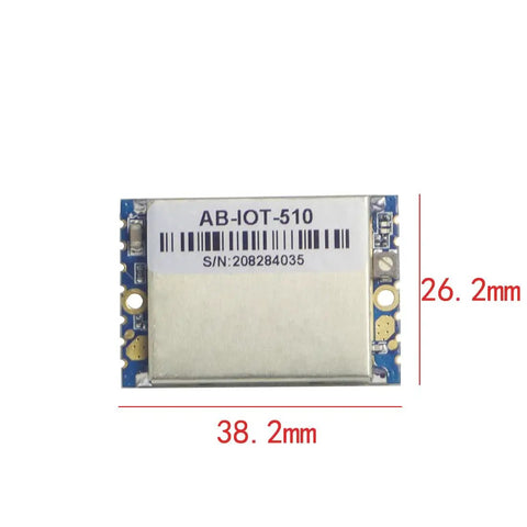Two Way LoRa Signal Booster For 433MHz 510MHz And 868MHz With Power Amplifier Module, dimensions labeled 38.2mm by 26.2mm
