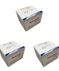 Three Honeywell Uvex Clear Plus lens cleaning tissues boxes, white packaging with red logo and blue stripe