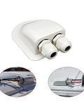 ABS Solar Double Cable Entry Gland Grommet Kit For All Cable Types From 2mm To 6mm, white ABS material with installed views