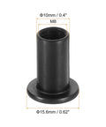 Kickass Heavy Duty M8 T Nuts, 10 Pack Carbon Steel Insert Screws For Garage Builds And Furniture Mods, Sweet Black Finish, 10mm hole