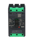 Built Tough 60 Amp Three Pole Circuit Breaker With Thermal Magnetic Trip Unit and Din Rail Or Back Pan Mount side view with labels.
