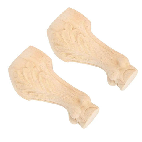 Rubber Wood Furniture Legs With Carved Pattern For Sofa Coffee Table Cabinet TV Stand Elevate Your Setup With Dope Yet Classic Design