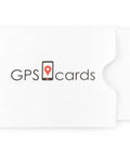 Prepaid GPS Tracking SIM Card packaging with logo, ideal for Realtime Asset Monitoring Mobile App Ready.