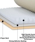 Top Shelf 50 Meter Roll Self Adhesive Egg Crate Acoustic Foam For Walls 7Cm Thick layers with kraft paper back and high density sound absorbing cotton.
