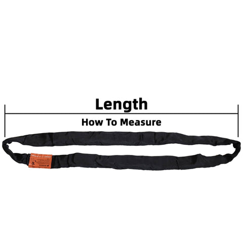 Two Pack Black Endless Round Slings Heavy Duty Polyester Lifting Slings With 5300 Lbs Vertical Capacity 4240 Lbs Choker Capacity 10600 Lbs