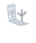 Single bracket from Eight Pack Iron L Shaped Curtain Brackets With Wingnuts Adjustable Wall Mounts For Curtains Home Decor
