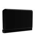 Top Or Bottom Mount Pivot Shower Hinge In Brass With Matte Black Finish, Four And Three Quarters Inch Length, side view