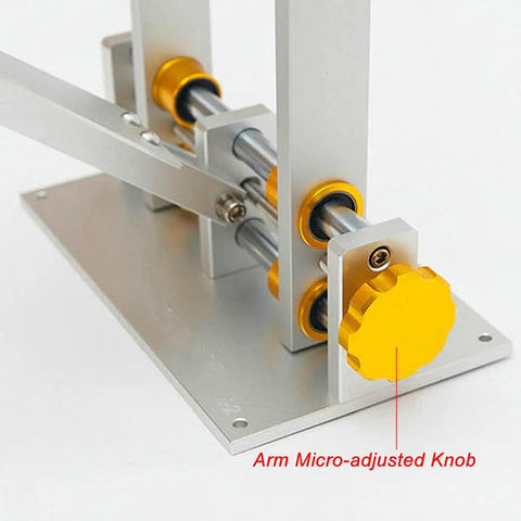 Beefy Wheel Truing Stand For Bicycle Adjustment And Rim Truing, gold knob, aluminum alloy structure, 50-200mm rim width
