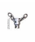 No Nonsense Heavy Duty Auger Chain Head Drain Cleaning Tool For Plumbers With Universal 22Mm Shank Connector close-up of rugged metal design
