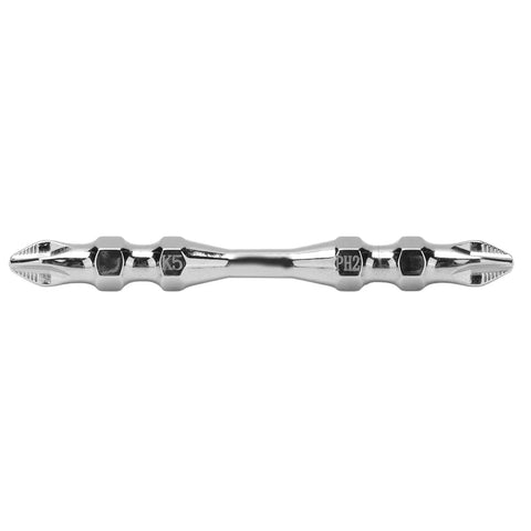 Rock Solid 10 Piece Double Ended Screwdriver Bit Set With PH2 Cross Head Magnetic Tips Made From Super Tough K5 Alloy Steel Featuring 65mm Length And 1/4 Inch Hex Shank Perfect Replacement Kit For Electric Drills And Manual Jobs That Need To Get Done. Double-ended PH2 bit, 65mm K5 steel.