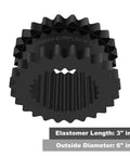 Beefy 9J Coupling Insert EPDM Rubber Spider For 9J 9JE Hubs Built Tough Solid Design 3 Inch Length 6 Inch Outer Diameter 2340 Inch Pounds Torque 3750 RPM Industrial Grade Performance